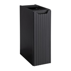 Meuble de salle de bain VANO – 1 porte – Noir mat – L20 × P39 × H57 cm – À suspendre 