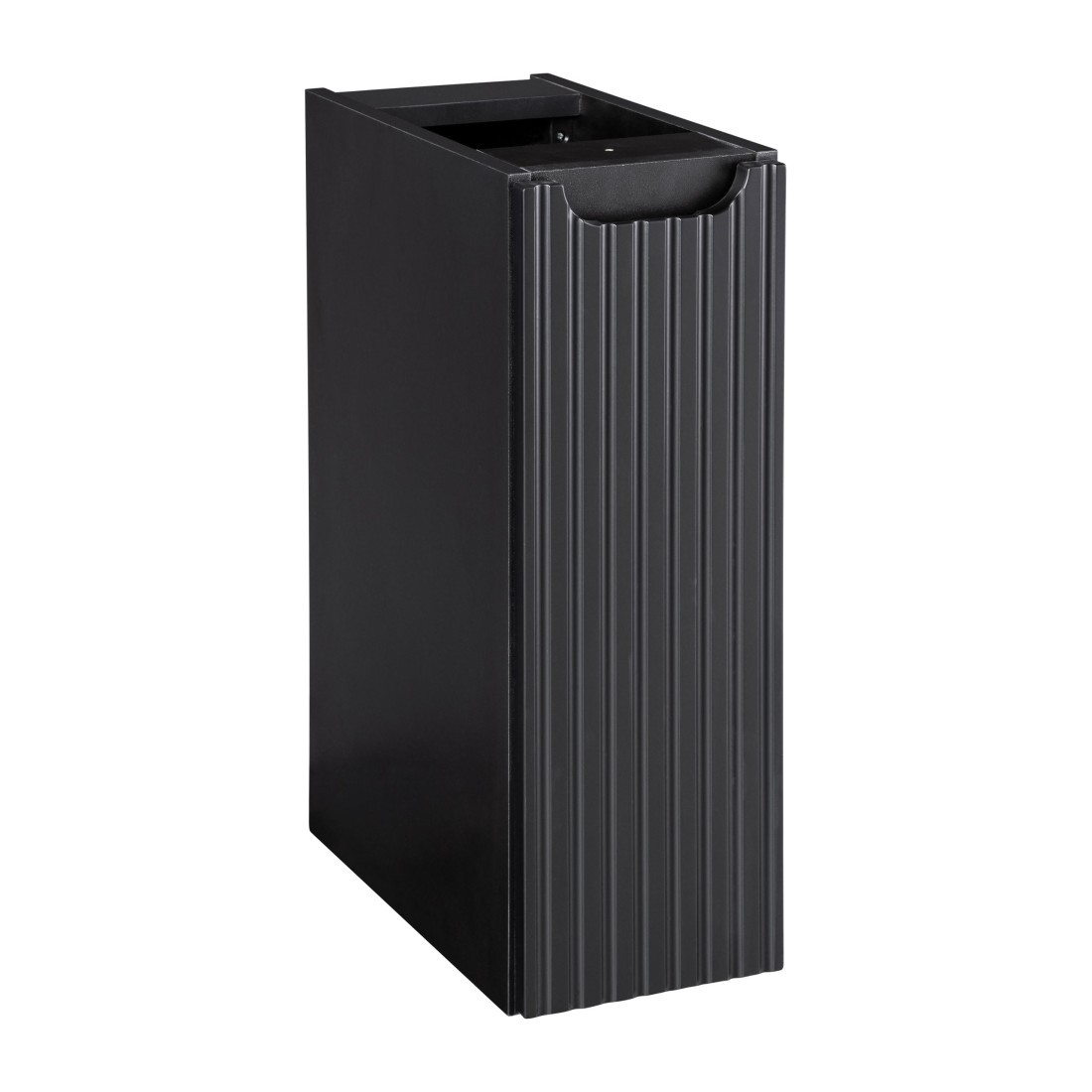 Meuble de salle de bain VANO – 1 porte – Noir mat – L20 × P39 × H57 cm – À suspendre 