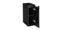 Meuble de salle de bain VANO – 1 porte – Noir mat – L20 × P39 × H57 cm – À suspendre 