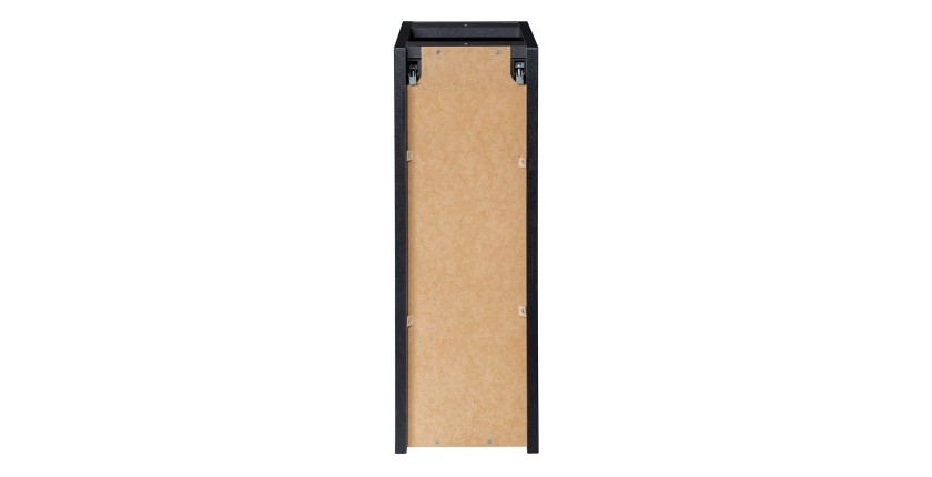 Meuble de salle de bain VANO – 1 porte – Noir mat – L20 × P39 × H57 cm – À suspendre 