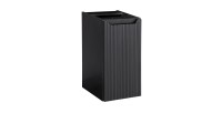 Meuble de rangement de salle de bain VANO – 1 porte – Noir mat – L30 × P39 × H57 cm – À suspendre 