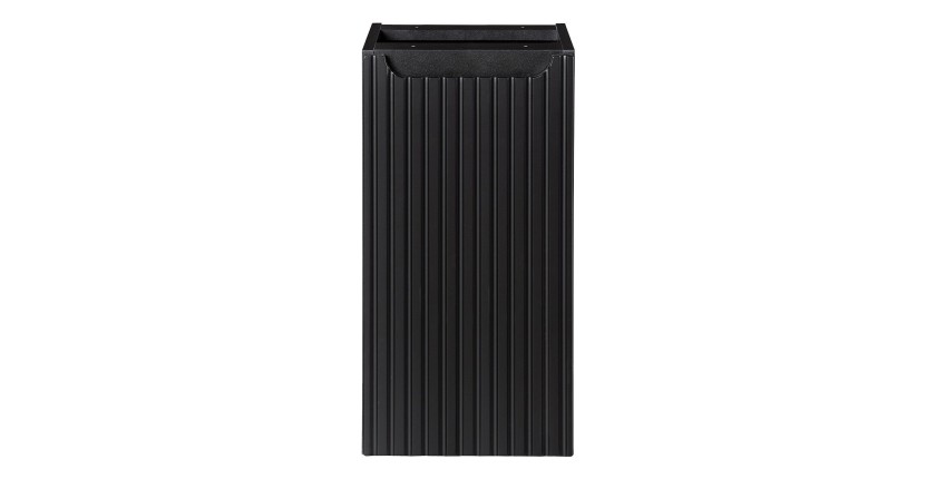 Meuble de rangement de salle de bain VANO – 1 porte – Noir mat – L30 × P39 × H57 cm – À suspendre 