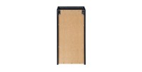 Meuble de rangement de salle de bain VANO – 1 porte – Noir mat – L30 × P39 × H57 cm – À suspendre 