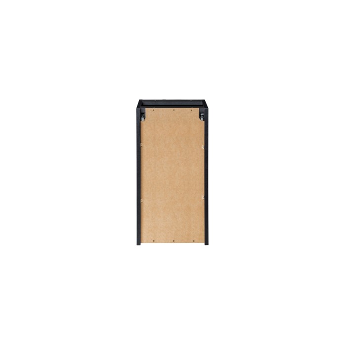 Meuble de rangement de salle de bain VANO – 1 porte – Noir mat – L30 × P39 × H57 cm – À suspendre 