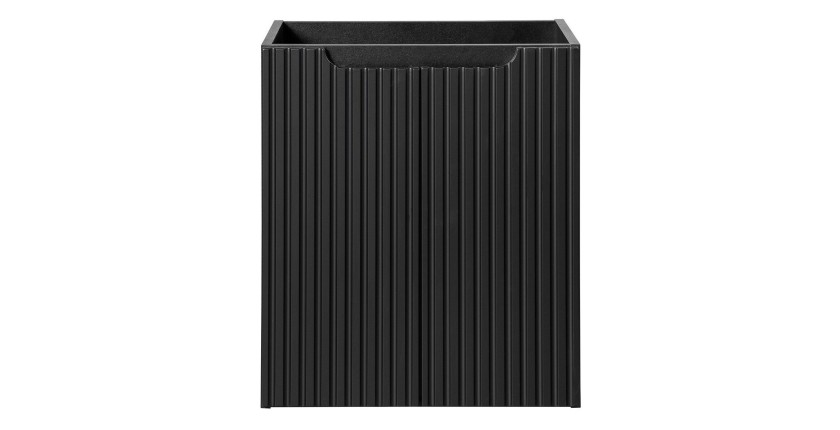 Meuble sous vasque de salle de bain VANO – 2 portes – Noir mat – L50 × P39 × H57 cm – À suspendre 