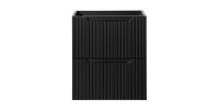 Meuble sous vasque de salle de bain VANO – 2 tiroirs – Noir mat – L50 × P39 × H57 cm – À suspendre 