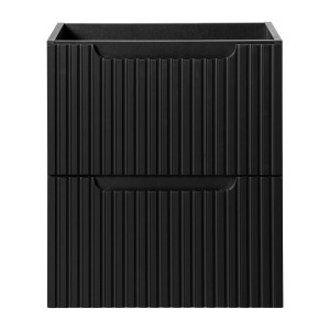 Meuble sous vasque de salle de bain VANO – 2 tiroirs – Noir mat – L50 × P39 × H57 cm – À suspendre 