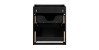Meuble sous vasque de salle de bain VANO – 2 tiroirs – Noir mat – L50 × P39 × H57 cm – À suspendre 