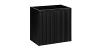 Meuble sous vasque de salle de bain VANO – 2 portes – Noir mat – L60 × P39 × H57 cm – À suspendre 
