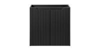 Meuble sous vasque de salle de bain VANO – 2 portes – Noir mat – L60 × P39 × H57 cm – À suspendre 