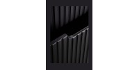 Meuble sous vasque de salle de bain VANO – 2 portes – Noir mat – L60 × P39 × H57 cm – À suspendre 
