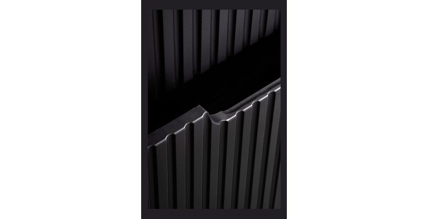Meuble sous vasque de salle de bain VANO – 2 portes – Noir mat – L60 × P39 × H57 cm – À suspendre 