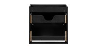 Meuble sous vasque de salle de bain VANO – 2 tiroirs – Noir mat – L60 × P39 × H57 cm – À suspendre 