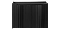 Meuble sous vasque de salle de bain VANO – 2 portes – Noir mat – L80 × P39 × H57 cm – À suspendre 