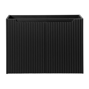 Meuble sous vasque de salle de bain VANO – 2 portes – Noir mat – L80 × P39 × H57 cm – À suspendre 