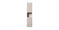 Colonne de salle de bain VANO – 2 portes + 1 niche – Marron congo – L30 × P25 × H140 cm – À suspendre 