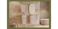 Meuble de rangement VANO – Marron congo – L30 × P39 × H57 cm – À suspendre – Salle de bain 