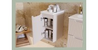 Meuble de rangement VANO – Marron congo – L30 × P39 × H57 cm – À suspendre – Salle de bain 