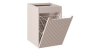 Meuble de rangement VANO avec panier à linge – Marron congo – L40 × P39 × H57 cm – Salle de bain 
