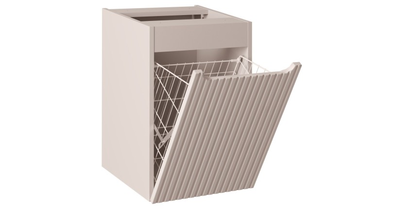 Meuble de rangement VANO avec panier à linge – Marron congo – L40 × P39 × H57 cm – Salle de bain 