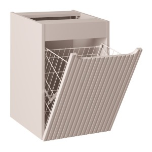 Meuble de rangement VANO avec panier à linge – Marron congo – L40 × P39 × H57 cm – Salle de bain 