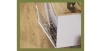 Meuble de rangement VANO avec panier à linge – Marron congo – L40 × P39 × H57 cm – Salle de bain 