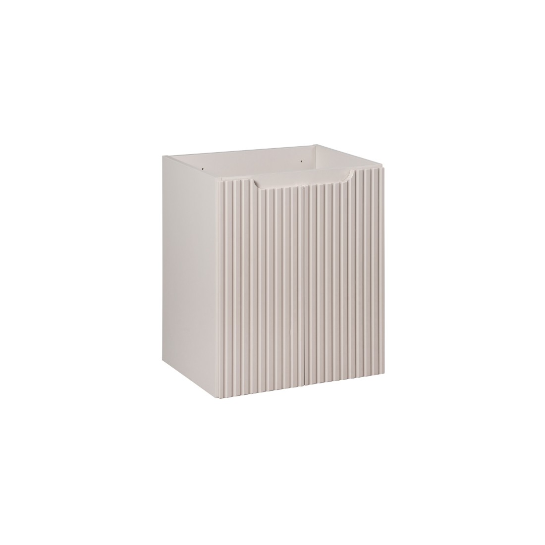 Meuble sous vasque VANO 50 cm – 2 portes – Coloris marron congo – L50 × P39 × H57 cm – À suspendre 