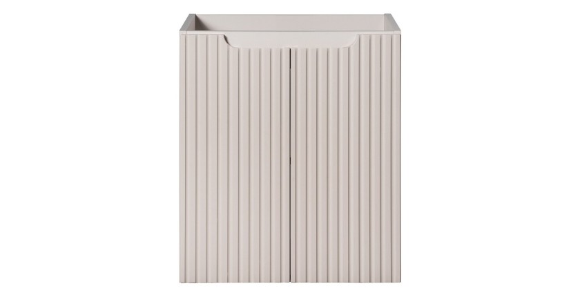 Meuble sous vasque VANO 50 cm – 2 portes – Coloris marron congo – L50 × P39 × H57 cm – À suspendre 