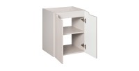 Meuble sous vasque VANO 50 cm – 2 portes – Coloris marron congo – L50 × P39 × H57 cm – À suspendre 
