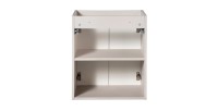Meuble sous vasque VANO 50 cm – 2 portes – Coloris marron congo – L50 × P39 × H57 cm – À suspendre 