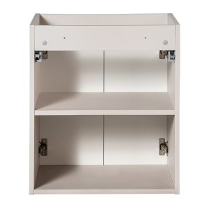 Meuble sous vasque VANO 50 cm – 2 portes – Coloris marron congo – L50 × P39 × H57 cm – À suspendre 