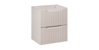 Meuble sous vasque VANO 50 cm – 2 tiroirs – Marron congo mat – L50 × P39 × H57 cm – À suspendre 