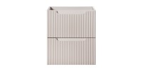 Meuble sous vasque VANO 50 cm – 2 tiroirs – Marron congo mat – L50 × P39 × H57 cm – À suspendre 