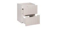 Meuble sous vasque VANO 50 cm – 2 tiroirs – Marron congo mat – L50 × P39 × H57 cm – À suspendre 