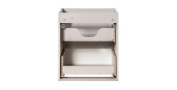 Meuble sous vasque VANO 50 cm – 2 tiroirs – Marron congo mat – L50 × P39 × H57 cm – À suspendre 