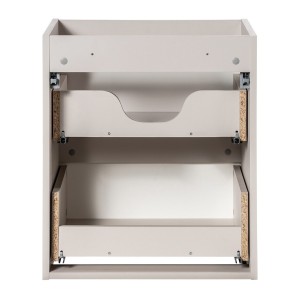 Meuble sous vasque VANO 50 cm – 2 tiroirs – Marron congo mat – L50 × P39 × H57 cm – À suspendre 