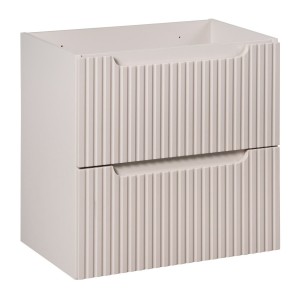 Meuble sous vasque VANO 60 cm – 2 tiroirs – Marron congo mat – L60 × P39 × H57 cm – À suspendre 