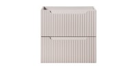 Meuble sous vasque VANO 60 cm – 2 tiroirs – Marron congo mat – L60 × P39 × H57 cm – À suspendre 