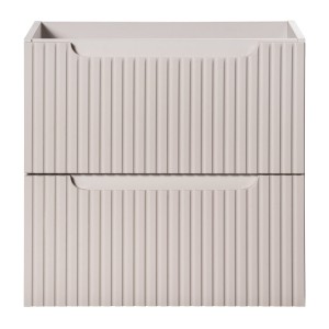 Meuble sous vasque VANO 60 cm – 2 tiroirs – Marron congo mat – L60 × P39 × H57 cm – À suspendre 
