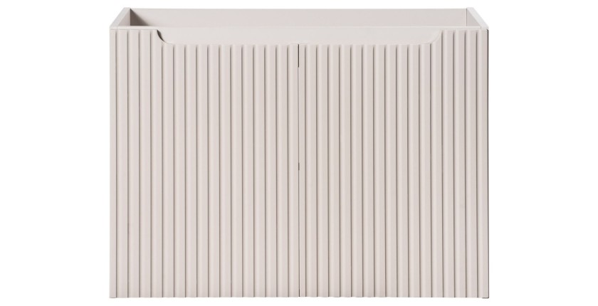 Meuble sous vasque VANO 80 cm – 2 portes – Marron congo mat – L80 × P39 × H57 cm – À suspendre 