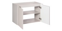 Meuble sous vasque VANO 80 cm – 2 portes – Marron congo mat – L80 × P39 × H57 cm – À suspendre 