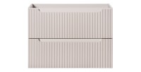 Meuble sous vasque VANO 80 cm – 2 tiroirs – Marron congo mat – L80 × P39 × H57 cm – À suspendre 