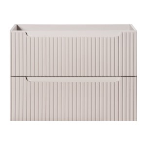 Meuble sous vasque VANO 80 cm – 2 tiroirs – Marron congo mat – L80 × P39 × H57 cm – À suspendre 