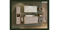 Cube de rangement salle de bain VANO – Coloris marron congo – L26 × P27 × H21 cm – À suspendre 