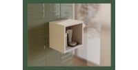Cube de rangement salle de bain VANO – Coloris marron congo – L26 × P27 × H21 cm – À suspendre 