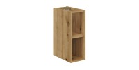 Meuble de rangement salle de bain VANO – Finition chêne – L20 × P57 × H39 cm – À suspendre 