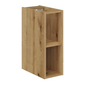Meuble de rangement salle de bain VANO – Finition chêne – L20 × P57 × H39 cm – À suspendre 