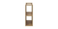 Meuble de rangement salle de bain VANO – Finition chêne – L20 × P57 × H39 cm – À suspendre 
