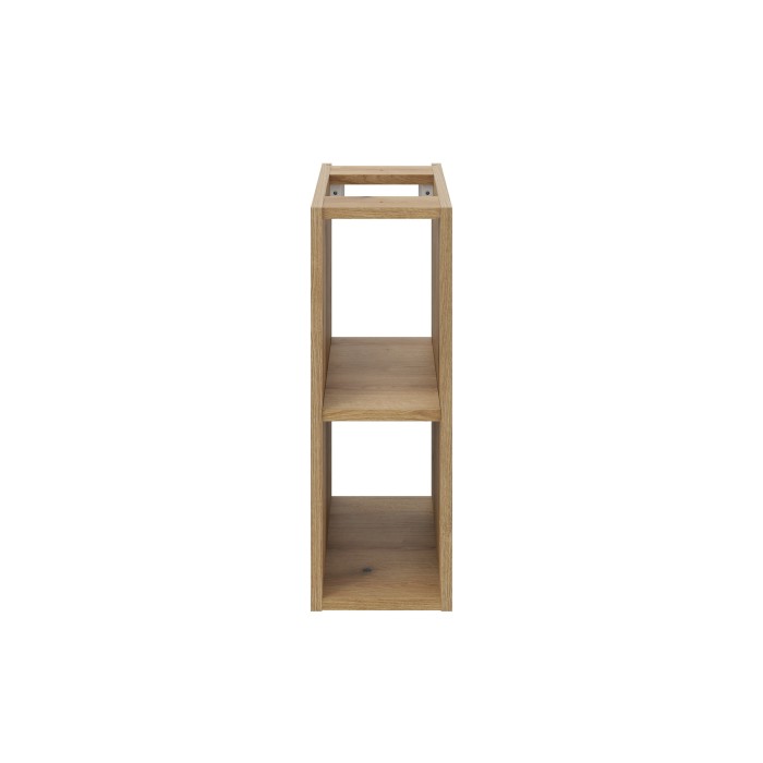 Meuble de rangement salle de bain VANO – Finition chêne – L20 × P57 × H39 cm – À suspendre 