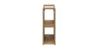 Meuble de rangement salle de bain VANO – Finition chêne – L20 × P57 × H39 cm – À suspendre 